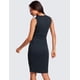 thumbnail image 2 of Vestido CRZ YOGA Butterluxe Midi sin mangas con fruncidos azul marino XL, 2 of 4