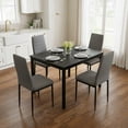 thumbnail image 2 of Comedor Homemake Furniture Mesa Negro y 4 Sillas Gris, 2 of 6