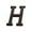 H, variant on Tahtuvzn School Home Decor Alloy Wrought Iron Number Letter, Outdoor Letter House Letter,2x3"