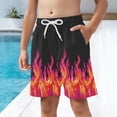 thumbnail image 6 of Cethrio Boys Beach Shorts, Elastic Waist Stretchy Fashion Relaxed Fit Board Shorts Hot Pink Size 6, 6 of 7