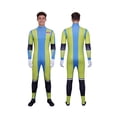 thumbnail image 6 of Dispatch Blonde Blazer Cosplay Costume for Halloween - Sci-Fi Anime Character Spandex Zentai Suit - Retro Heroine Full Bodysuit with Yellow Cape Mask for 11-12 Years, 6 of 8