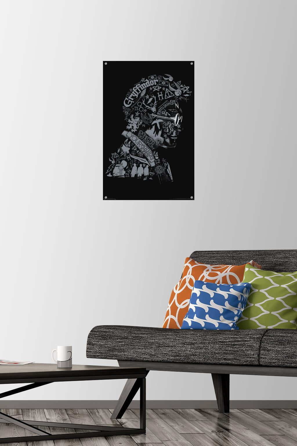 The Wizarding World: Harry Potter - Text Graphic of Harry Potter Wall Poster with Push Pins, 14.725" x 22.375"