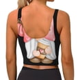 thumbnail image 3 of Lsque Coffee Gnome (1) Printed Women'S Sports Bra, Compression, Moisture Wicking, High-Impact Sports Bra For Women,Supportive sports bra-X-Large, 3 of 9