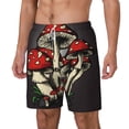 thumbnail image 2 of Uemuo Red Mushrooms Pattern Mens Swim Trunks Quick Dry Board Shorts with Mesh Lining, Stretch Beach Shorts Quick Dry No-Chafing Board Shorts-Small, 2 of 9