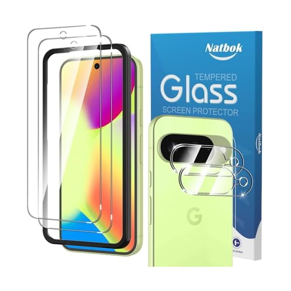 xixishop 2+2 Pack Screen Protector for Google Pixel 10 5G 6.3", 2 Tempered Glass & 2 Camera Lens Protector for Pixel 10 Case Friendly Fingerprint Compatible HD Film with Easy Installation Tool