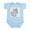 Sky Blue, variant on - WOLF Infant Creeper - Baby Light Bodysuit, Size Newborn - 24 Months