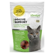 Tomlyn Immune Support Daily L-Lysine Chews for Cats and Kittens, Fish Flavored Lysine Supplement for Cats and Kittens to Support Immune Health, Normal Eye Function and Respiratory Health, 30ct