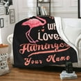thumbnail image 2 of Flamingo Throw Blanket, 40"x50" Flannel Cute Flamingos Themed Throw Blankets, Soft Nap Throw Blanket for Home Boys Girls Women Flamingo Lovers Gifts, 2 of 5
