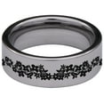 thumbnail image 4 of Flower Cluster Tungsten Carbide Ring, 4 of 9