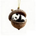 thumbnail image 1 of Adornos navideños colgantes de acrílico divertidos | Adornos para árbol de Navidad de 8 cm de diámetro | Decoración festiva para el hogar con aro para colgar, 1 of 5