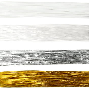 DIY Neutral Stretch Cord, Clear, White, Gold and Silver Multi Pack