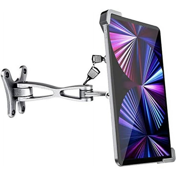 woleyi Wall Mount Anti-Theft Tablet Holder with Security Lock and Key Compatible with iPad, Samsung, 7-11" Tablets
