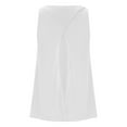 thumbnail image 6 of Sevevn Women's New Solid Color Round Neck Back Slit Casual Top T-shirt Deal of the Week White S, 6 of 7