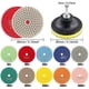 thumbnail image 3 of 11Pcs 3inch Wet Diamond Polishing Pads Set 50 to 3000 Grit Hook and Loop Backing Sanding for Concre, 3 of 5