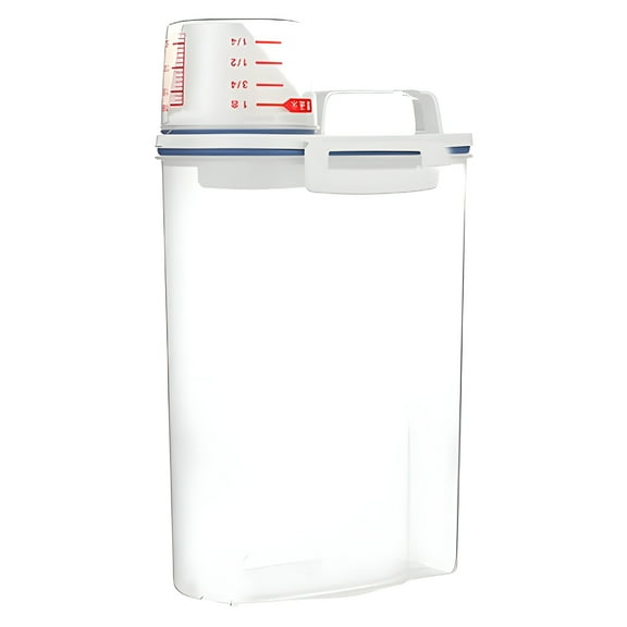 ACDANC Leftover Storage Container Meal Prep Container Glass 20 Lb Rice Storage Container 2L Cereal Dispenser Storage Box Kitchen Food Grain Rice Container