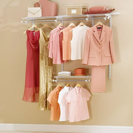 Rubbermaid Configurable 3' to 6' Closet Kit, White