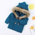 thumbnail image 2 of Toddler Boys Girls Winter Knitted Cardigan Jacket with Hood Cute Bear Ear Fall Sweater Outwear, 2 of 7
