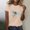 Beige, variant on Womens Short Sleeve Tops Summer T Shirts Round Neck Causal Fashion Basic Tee Halloween T Shirt Women Sanderson Shirt Witches Graphic Tees Casual Sh Women's Short Sleeve T-Shirt