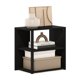 thumbnail image 1 of Mesa auxiliar Furinno Romain de madera compuesta negra y espresso de 2 niveles, 1 of 6
