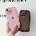 thumbnail image 5 of for iPhone Case,Cute Clear Wave Shape Bubble Shell Camera Lens Protection Soft Shockproof Phone Case (Black,iPhone 11 Pro Max), 5 of 6