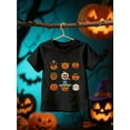 thumbnail image 1 of Halloween T-shirt - Boys' Halloween Jack-O'-Lantern Print T-Shirt - Playful Cartoon Pumpkins, Perfect for Spring & Summer Casual Wear, Halloween, Halloween Shirts, 1 of 6
