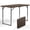 Brown, variant on Heavy Duty Fold-in-Half Plastic Table with Adjustable Height, Portable Utility Tables with Steel Legs for Indoor, Outdoor, Picnic, Camping, Dining, Party (White)
