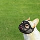 thumbnail image 4 of Bozal de perro de hocico corto, máscara para perro, bozal de malla para mascota, transpirable para cachorros Lengua Negra M, 4 of 9