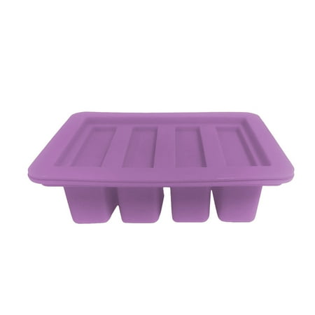 

BMForward Butter Mold Tray With Lid & 4 Large Storage Silicone Butter Stick Mold Container
