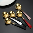 thumbnail image 4 of Nvzi Soup Spoons 4Pcs Premium Stainless Steel Dinner Spoons Heavy-Weight Durable Spoons-Silvery Red, 4 of 5