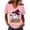 Pink(Halloween Ghost Bat), variant on Halloween Costumes for Women V Neck Fall Funny Halloween Ghost Bat Short Sleeve T-Shirt Autumn Holiday Loose Fit Tee Tops Gray XL