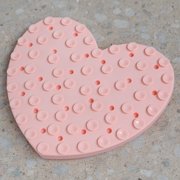Dexypaws: Enrichment Snuffle Mat: Blush Pink Heart - Textured Dog Feeding Pad, Food Grade Silicone, Spread Food & Treats, Pet Soothing, Suction Back