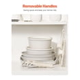 thumbnail image 3 of 17 Piece Granite Nonstick Pots and Pans Set, Induction Safe Cookware for Kitchen, White Color, 3 of 6