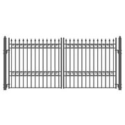 ALEKO Steel Dual Swing 12 x 6 feet Black Driveway Gate Oslo Style