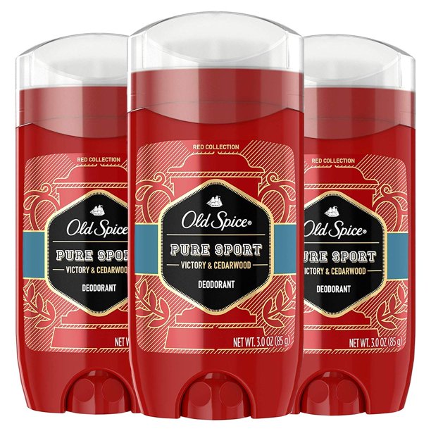 Old Spice Deodorant For Men Pure Sport Scent Red Zone Collection 3 Oz Pack Of 3 Packaging May Vary Walmart Com