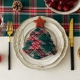 thumbnail image 2 of Moss Green and Red Rustic Christmas Plaid Table Runners 70 inches Long, Farmhouse Style Decor or Kitchen with Tassels for Holiday Party Dining Room Kitchen 13 X 60 inches, 2 of 8
