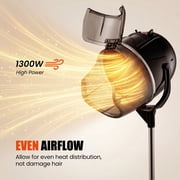 Costway Adjustable Stand Up Hood Floor Hair Bonnet Dryer Rolling Base Salon Wheels