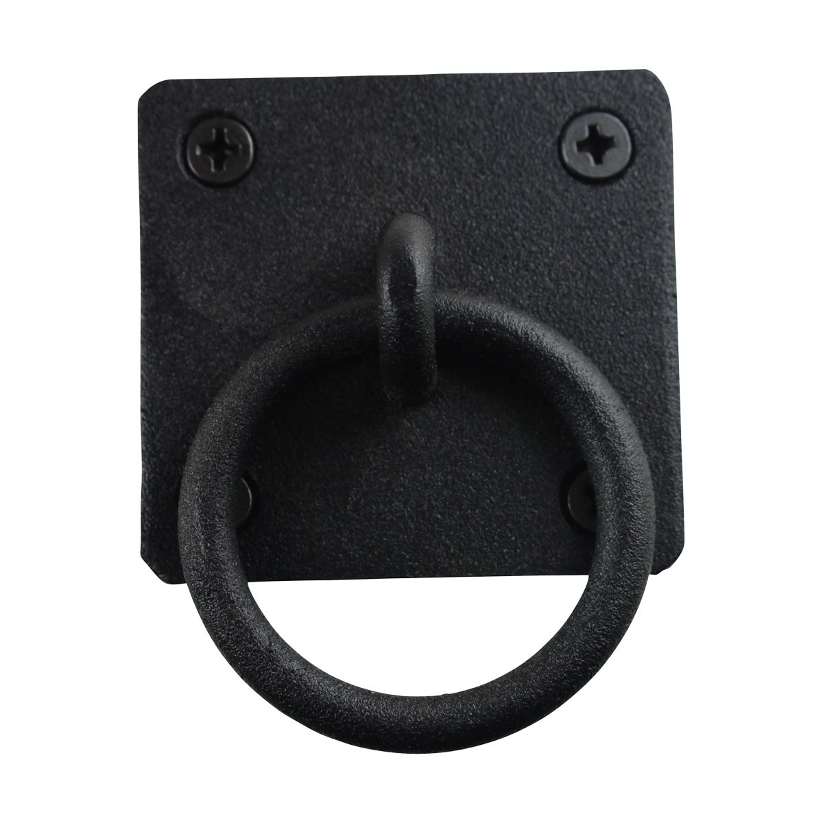 12 Black Cast Iron Ring Pull Cabinet Hardware Rustic Style | Renovator's Supply - image 5 of 7