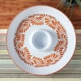 thumbnail image 2 of INFUSE 16" Lebrillo Pattern Melamine Chip & Dip Serving Platter for Outdoor Parties Entertaining, Orange, 2 of 4
