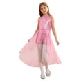 thumbnail image 1 of renvena Robe Maxi à Sequins pour Filles, Robe Sans Manches en Chiffon pour Enfants, Concours, Mariage, Fête, Fille de Fleurs Rose 8, 1 of 7
