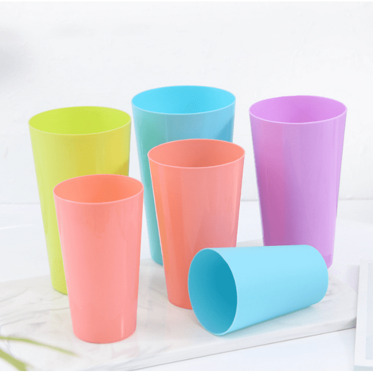 6.5 Ounce Kids Cups, 12 Pack Kids Plastic Cups in 12 Assorted Colors, 6.5  Ounce Kids Drinking Cups, Toddler Cups, Cups for Kids Toddlers, Unbreakable  Toddler Cups by Casewin 