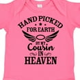 thumbnail image 4 of Inktastic Handpicked for Earth by My Cousin in Heaven with Angel Wings Boys or Girls Baby Bodysuit, 4 of 5