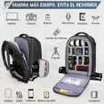 thumbnail image 2 of Mochila para Camara Fotografica Hard Shell Mochilas de Cámaras DSLR/SLR Profional Mochila Fotografia Iermeable, 2 of 5