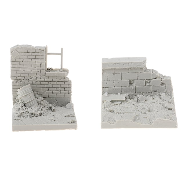 1/35 Modelo de Ruinas de Pared de Campo de Batalla Militar para Diorama de de La Segunda Mundial Sin Baoblaze Escena de diorama de Wargame
