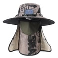 thumbnail image 2 of Sombrero de ventilador solar al aire libre sombrero de pesca ajustable gorro ligero de protección solar para actividades al aire libre playa de verano Caqui, 2 of 8