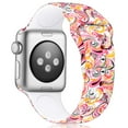thumbnail image 3 of Amerteer Compatible with Apple Watch Band 38/40mm 42/44mm Soft Silicone Fadeless Pattern Printed Replacement Bands for iWatch Series 5,4,3,2,1, 3 of 5