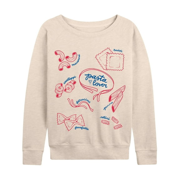 Instant Message - Pasta Lover Oversized - Women's French Terry Long Sleeve Shirt