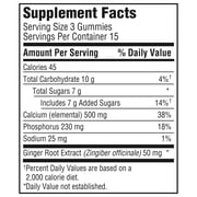 Tums+ Upset Stomach & Nausea Support, Dietary Supplement, Ginger Berry - 45 Count