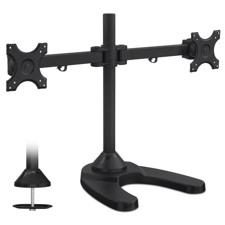 UPC: 0818103020586 | Mount-It! Dual Monitor Desk Stand| Fits 17 -27  Computer Screens | Articulating Arms