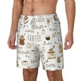 thumbnail image 2 of Gaeub Coffee Mens Swim Trunks Stretch Beach Shorts Quick Dry for Men Swim Shorts Swimwear with Pockets- X-Large, 2 of 9