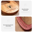 thumbnail image 3 of facefd Portable Lyre Harp 16 String Harp Small Harp Musical Instrument Stable Sound Harp Coffee, 3 of 6
